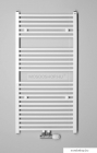 AQUALINE - Fürdőszobai radiátor (ELM66), törölközőszárítós radiátor középső bekötéssel - 889 W - Egyenes - 170x60cm - Fehér