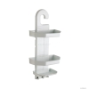 GEDY - JUNIOR - Felakasztható fürdőszobai polc (tusfürdő tartó polc, piperepolc) - Fehér műanyag