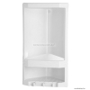 AQUALINE - JUNIOR - Fürdőszobai sarokpolc (tusfürdőtartó) zuhanyzóba - 2 szintes - Fehér műanyag