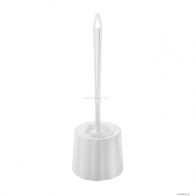 AQUALINE - ZENO - WC kefe tartó - Álló, padlóra helyezhető - Fehér műanyag