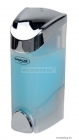 AQUALINE - Folyékony szappan adagoló - Közületi - Falra szerelhető - 300 ml - Nyomógombos - Krómozott műanyag (1319-71)