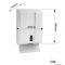 AQUALINE - Fali kéztörlő adagoló - Közületi - 40x28,5 cm - Fehér műanyag (504)