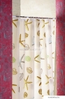 AQUALINE - PVC zuhanyfüggöny függönykarikával 180x200 cm - Tengeri motívumos (ZV016)