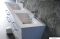 SAPHO - SLIM - Dupla mosdókagyló, mosdó 120x46cm - Pultra, bútorra építhető - Kerámia