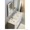 SAPHO - SLIM - Dupla mosdókagyló, mosdó 120x46cm - Pultra, bútorra építhető - Kerámia