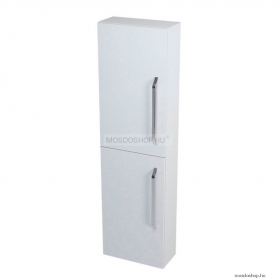 SAPHO - KALI - Fürdőszobai függesztett állószekrény - 140x40 cm - Magasfényű fehér MDF
