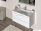 SAPHO - LUCIOLA - Öntött márvány mosdó, 80x48 cm - Pultra, bútorra ültethető