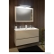 SAPHO - ORINOKO - Öntött márvány mosdó, mosdókagyló 100x42cm, 2 csapfurattal - Pultra, bútorra ültethető, falra szerelhető