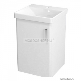 SAPHO - THEIA - Fali mosdószekrény, alsószekrény 1 nyílóajtóval, 46x70cm - Magasfényű fehér MDF (mosdó nélkül)