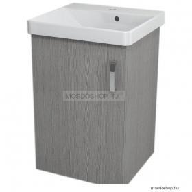 SAPHO - THEIA - Fali mosdószekrény, alsószekrény 1 nyílóajtóval, 46x70cm - Ezüst tölgy színű MDF (mosdó nélkül)