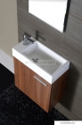 SAPHO - ALABAMA - Öntött márvány mosdó, kis kézmosó 36x23cm, balos - Pultra, bútorra ültethető, falra szerelhető