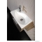 SAPHO - AQUA - Öntött márvány mosdó 42x25cm - Csepp formájú - Pultra, bútorra ültethető