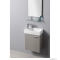 SAPHO - MAXX - Öntött márvány mosdó 47,5x24cm - Szögletes, balos - Pultra, bútorra ültethető 