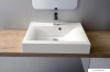 SAPHO - FLAVIA - Öntött márvány mosdó, mosdókagyló 60x50cm - Pultra, bútorra ültethető