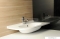 SAPHO - PULSE - Öntött márvány sarokmosdó, mosdókagyló, jobbos, 75x45cm - Pultra, bútorra ültethető