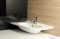 SAPHO - PULSE - Öntött márvány sarokmosdó, mosdókagyló, balos, 75x45cm - Pultra, bútorra ültethető