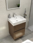 SAPHO - ORINOKO - Öntött márvány mosdó, mosdókagyló 50x42cm - Pultra, bútorra ültethető, falra szerelhető