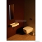 SAPHO - ARIANA - Öntött márvány mosdó, mosdókagyló, balos - 50x25cm - Pultra, bútorra, falra szerelhető
