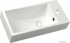 SAPHO - ARIANA - Öntött márvány mosdó, mosdókagyló, jobbos - 50x25cm - Pultra, bútorra, falra szerelhető