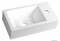 SAPHO - AMAROK - Öntött márvány mosdó, mosdókagyló, jobbos - 40x22cm - Pultra, bútorra, falra szerelhető
