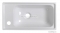 SAPHO - SMALL ORION - Mosdókagyló, kis kézmosó mosdó - 50x26,5cm - Kerámia - Pultra, falra szerelhető