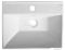 SAPHO - SMALL MERANDA - Mosdókagyló, kis kézmosó mosdó - 40x31cm - Kerámia - Pultra, falra szerelhető