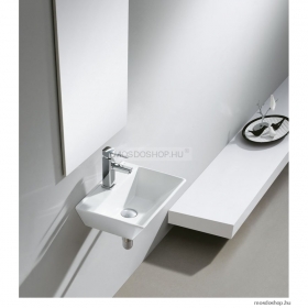 SAPHO - SMALL MERANDA - Mosdókagyló, kis kézmosó mosdó - 40x31cm - Kerámia - Pultra, falra szerelhető