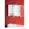 SAPHO - SANDRA - Fürdőszobai tükrös szekrény 75x60cm - 3 nyílóajtóval, világítás nélkül - Fehér