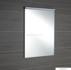 SAPHO - BORA - Fürdőszobai fali tükör LED világítással (felül) - 60x80cm - Alumínium kerettel