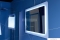 SAPHO - LORDE - Fürdőszobai fali tükör LED világítással - 90x60cm - Húzókapcsolóval, fehér üvegkerettel