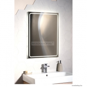 SAPHO - GEMINI II - Fürdőszobai fali tükör LED világítással - 60x80cm - Alumínium kerettel