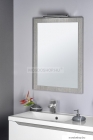 SAPHO - LARGO - Fürdőszobai fali tükör, ezüst tölgy színű kerettel, 60x80cm, világítás nélkül