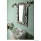 SAPHO - SAMBLUNG - Fürdőszobai fali tükör, ezüst színű, kézzel faragott fa kerettel - 40x70cm