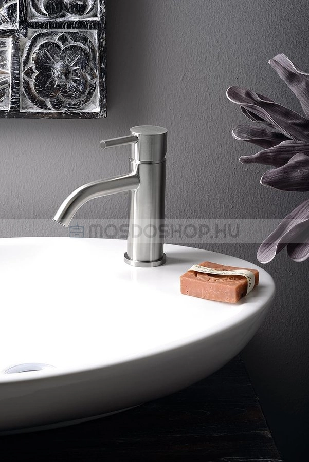SAPHO - MINIMAL - Mosdó csaptelep leeresztő nélkül - Szálcsiszolt rozsdamentes acél