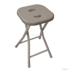 GEDY - CO76 - Fürdőszobai szék - Tortora színű műanyag ülőrésszel, acél lábakkal